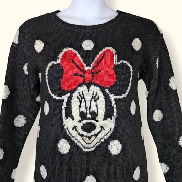 Disney x Divided Minnie Mouse Polka Dot Knit Sweater - Picture 3 of 7